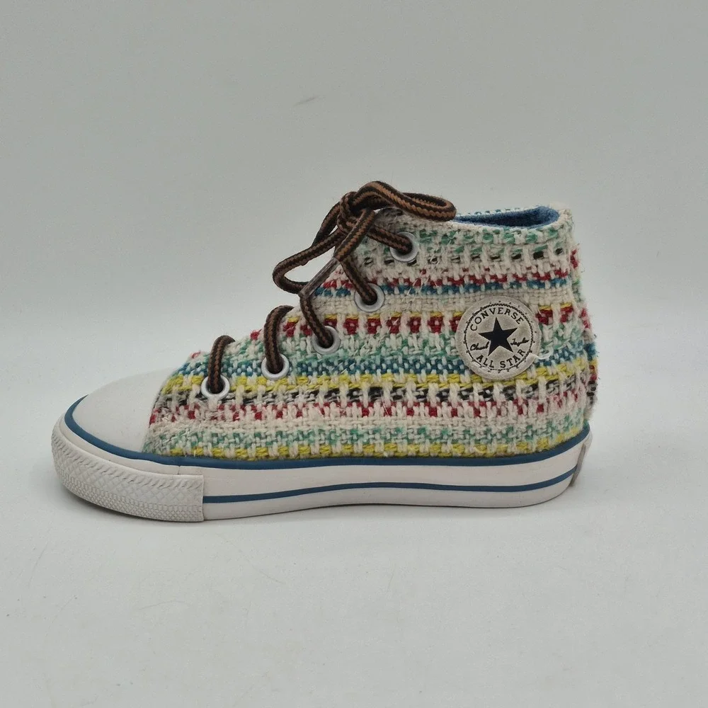 Converse Chuck Taylor All Star Shoes Infants Size 7 Multi Knit‎ High Top 746956F
